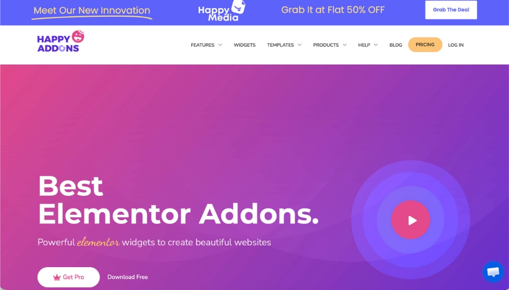 Happy Addons è un add-on per Elementor davvero performante.