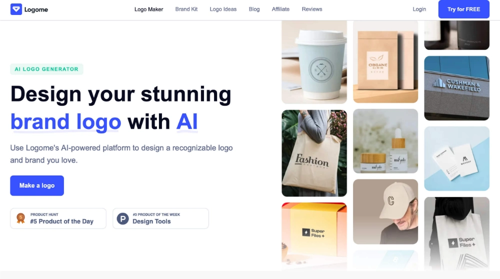 LogoMe è un tool all-in-one per la creazione di loghi professionali.