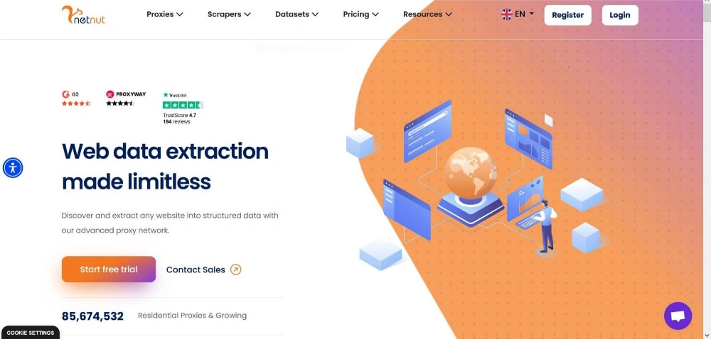 NetNut offre Proxy di qualità e elevata velocità al giusto prezzo.