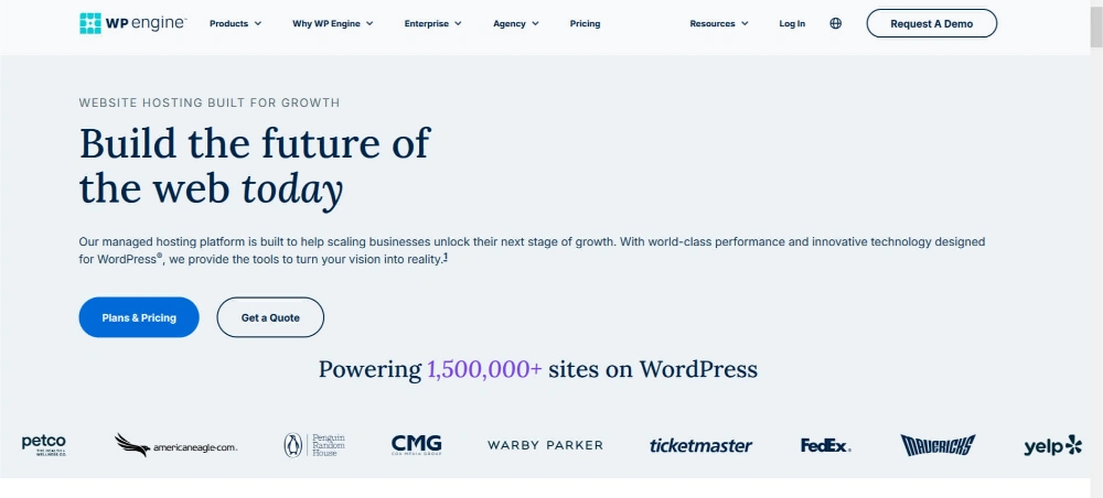 WPengine è un builder e un hosting di successo.