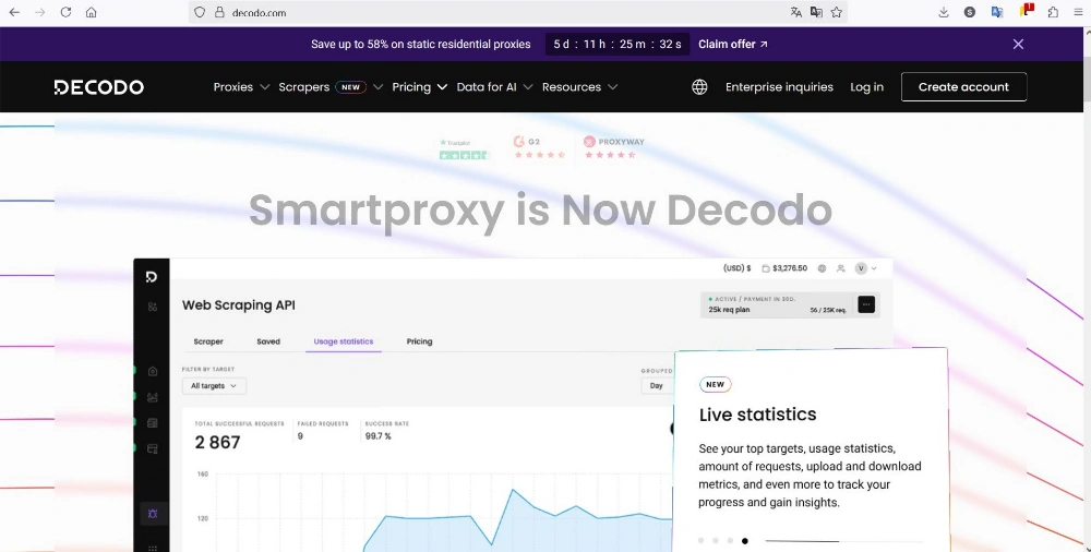 Decodo è una soluzione smart per proxy scalabili.