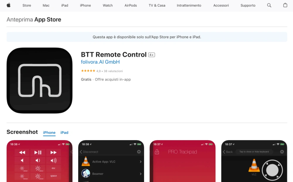 App per Mac navigazione