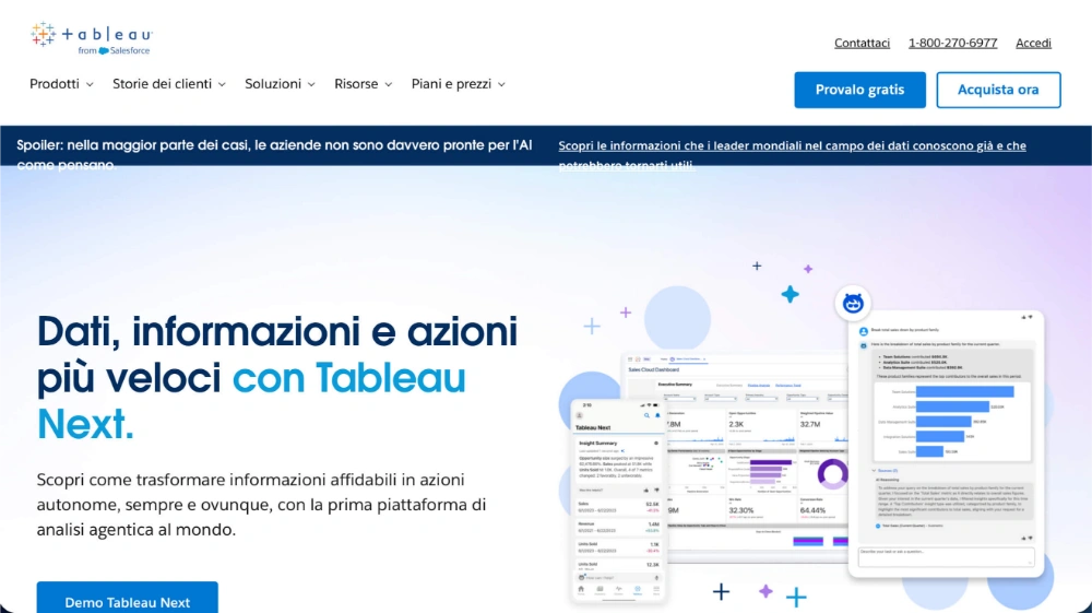 Tableau è un software di analisi dati che serve per il visual data storytelling.