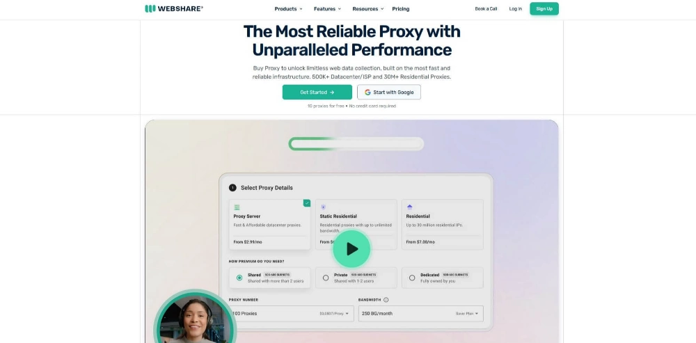 Webshare piattaforma proxy veloce ed economica